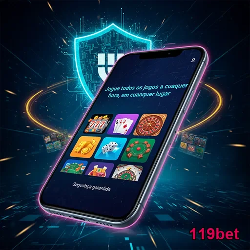 Tela do aplicativo 119bet mostrando opções de apostas e o logo do site 119bet