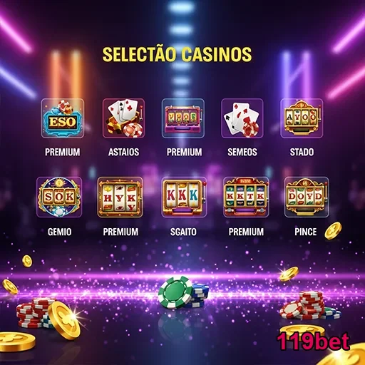 Imagem de jogos de cassino no site 119bet, destacando diversão e entretenimento online.
